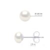 Oorbellen - Zilver 925 en Echte Gecultiveerde Zoetwaterparels Knop 5-6 mm - Afbeelding 2