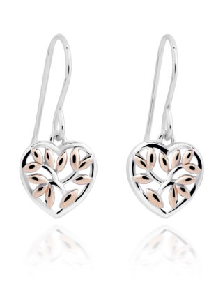 Orphelia 'Afia' Dames 925 Sterling Zilveren Dangle Oorbellen - Zilver/Roze ZO-7474