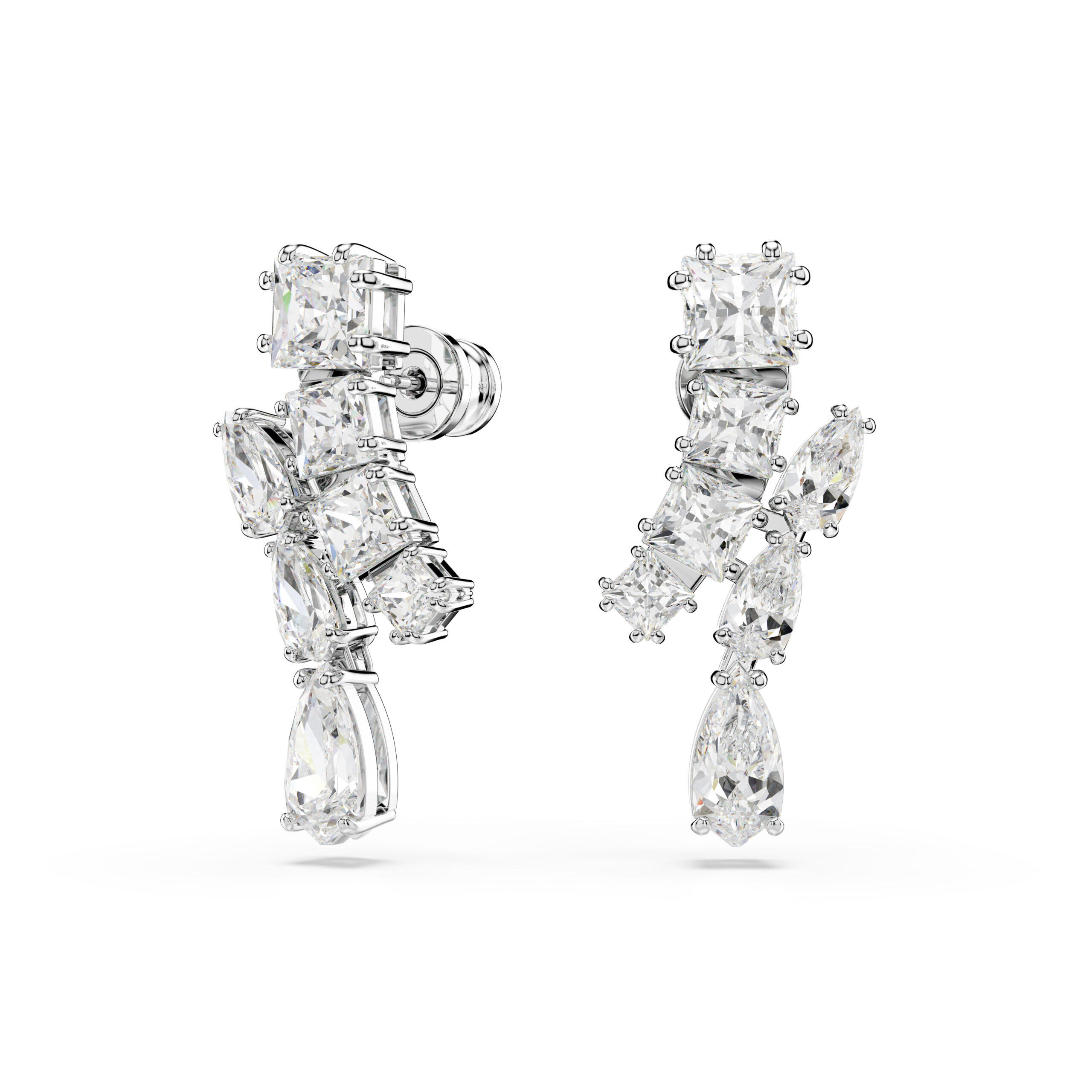 Swarovski 'Matrix' Dames Oorhangers van Basismetalen met Dangle - Zilver 5700418 - Afbeelding 2