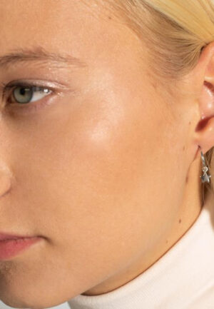 Alternative view of Luxenter oorbellen, essentieel in 925 sterling zilver met gerhodineerde afwerking