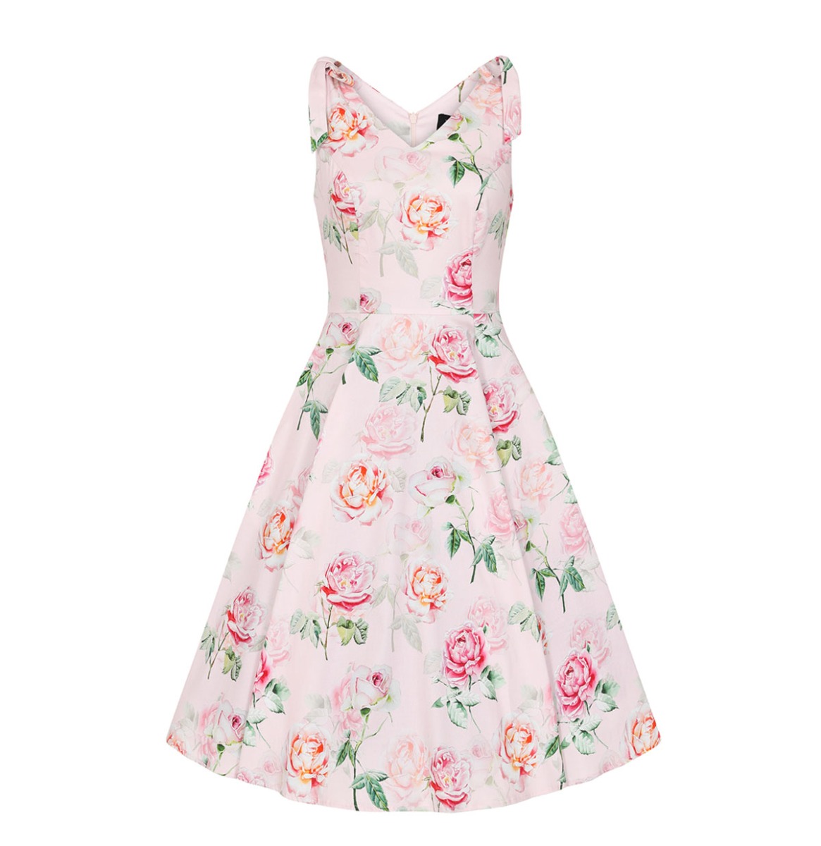 Hearts & Roses Emma Floral Swing Dress Pink-S