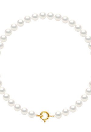 Armband Water Parels Sweet Ronde 4-5mm Wit Geel Goud 18 Karaat