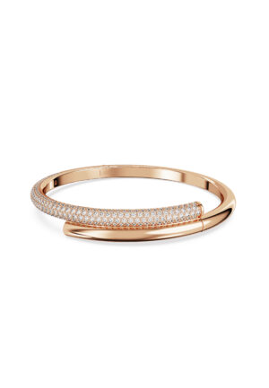 Swarovski 'Dextera' Dames Gouden Geplateerde Metalen Armband - Roze 5692267