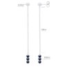 Oorbellen Trio - 3 Echte GeCultiveerde Zoetwaterparels Rond 4-5 mm - Afbeelding 2