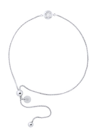 Diamond Bracelet Solitaire 0,02 0,50 Cts Cts Illusion White Gold