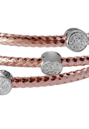 Orphelia Dames 925 Sterling Zilveren Armband - Roze ZA-7414