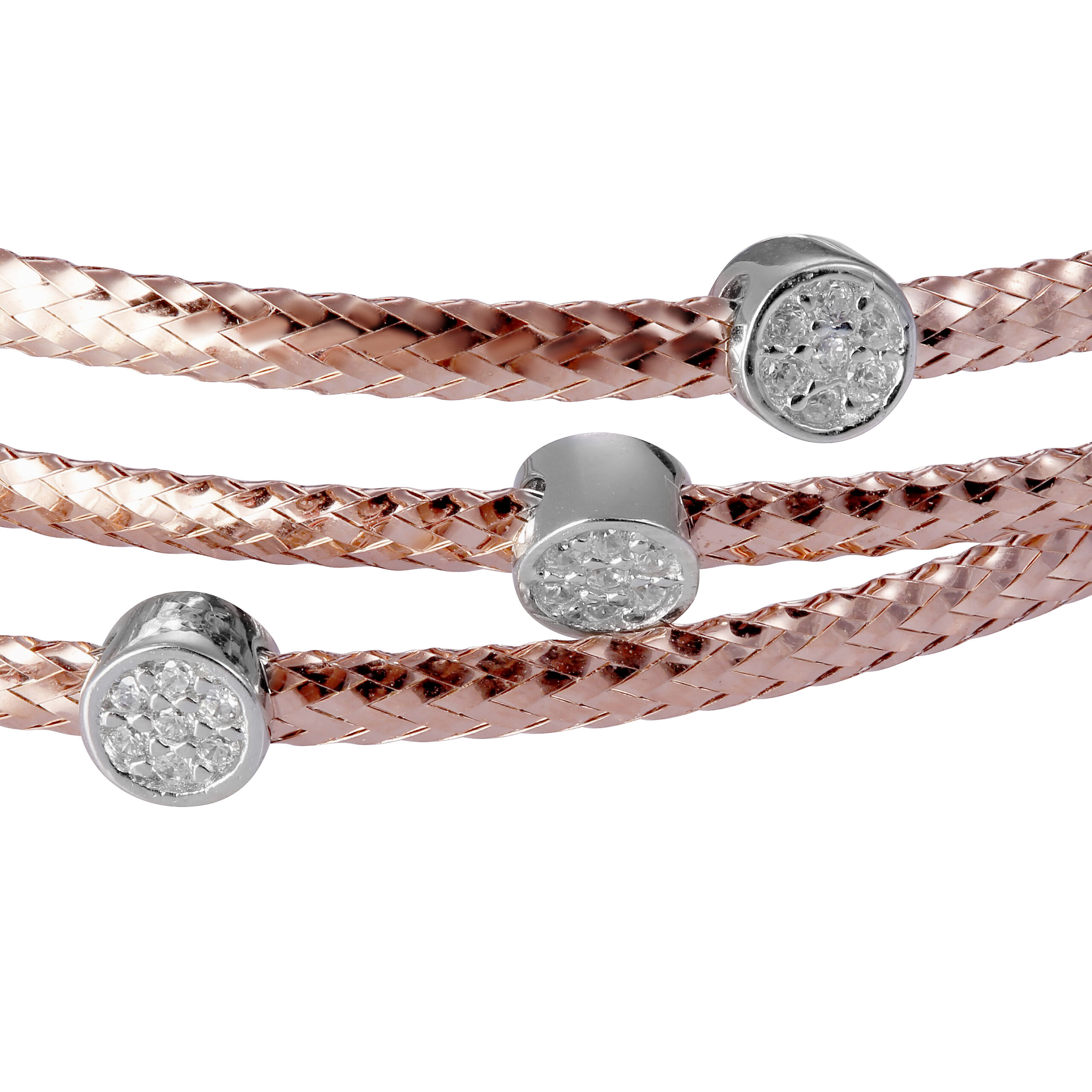 Orphelia Dames 925 Sterling Zilveren Armband - Roze ZA-7414