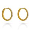 Orphelia 'Fay' Dames 925 Sterling Zilveren Creolen - Goud ZO-7557/G - Afbeelding 2