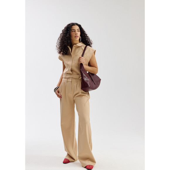 Harper & Yve - Beige | Dames | Broek | Beige | XXL | regular | Kamst mode