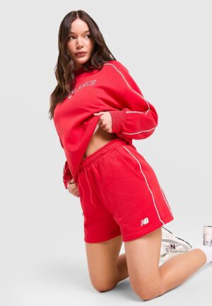 New Balance Pipe Shorts - Rood- Dames, Rood