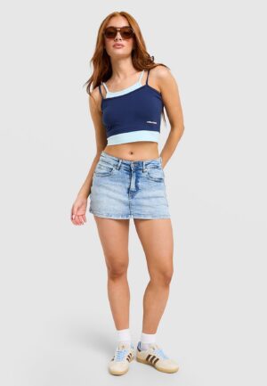 Unlike Humans Micro Skirt - Blauw- Dames, Blauw
