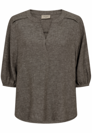 FreeQuent - Beige | Dames | Blouse | Beige | XXL | regular | Kamst mode