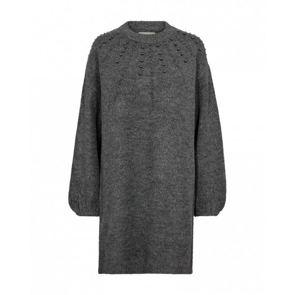 FreeQuent - Grijs | Dames | Jurk | Grijs | 3XL | regular | Kamst mode