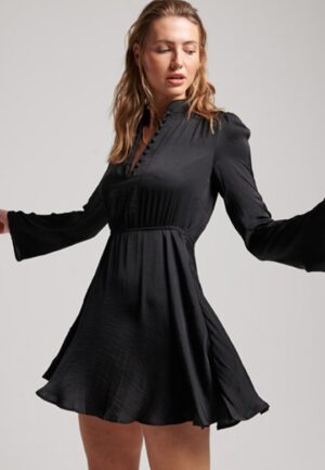 Studios Flared Jurk Zwart Grootte: 36