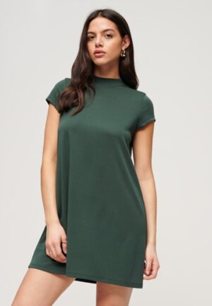 A-lijn Mini-jurk met Korte Mouwen Groen Grootte: 36