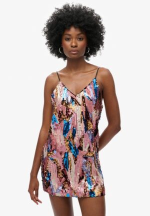 Deco Mini-jurk met Lovertjes Multi Grootte: 44