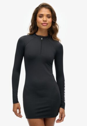 Nauwsluitende Mini-jurk met Lange Mouwen Zwart Grootte: 36