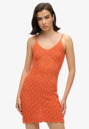 Gehaakte Cami Mini-jurk Cream Grootte: 44