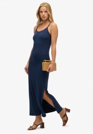 Athletic Essentials Maxi-hemdjurk van Jersey Blauw Grootte: 40